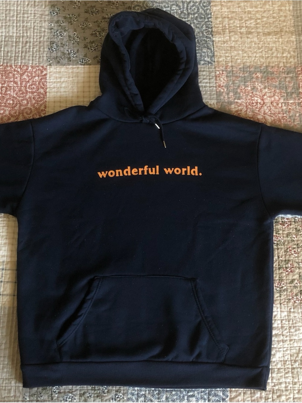 Navy Blue Graphic Chunky Hoodie